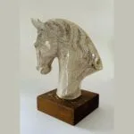 Sculpture Tête de Cheval en Raku - Édition Artisanale – Image 2