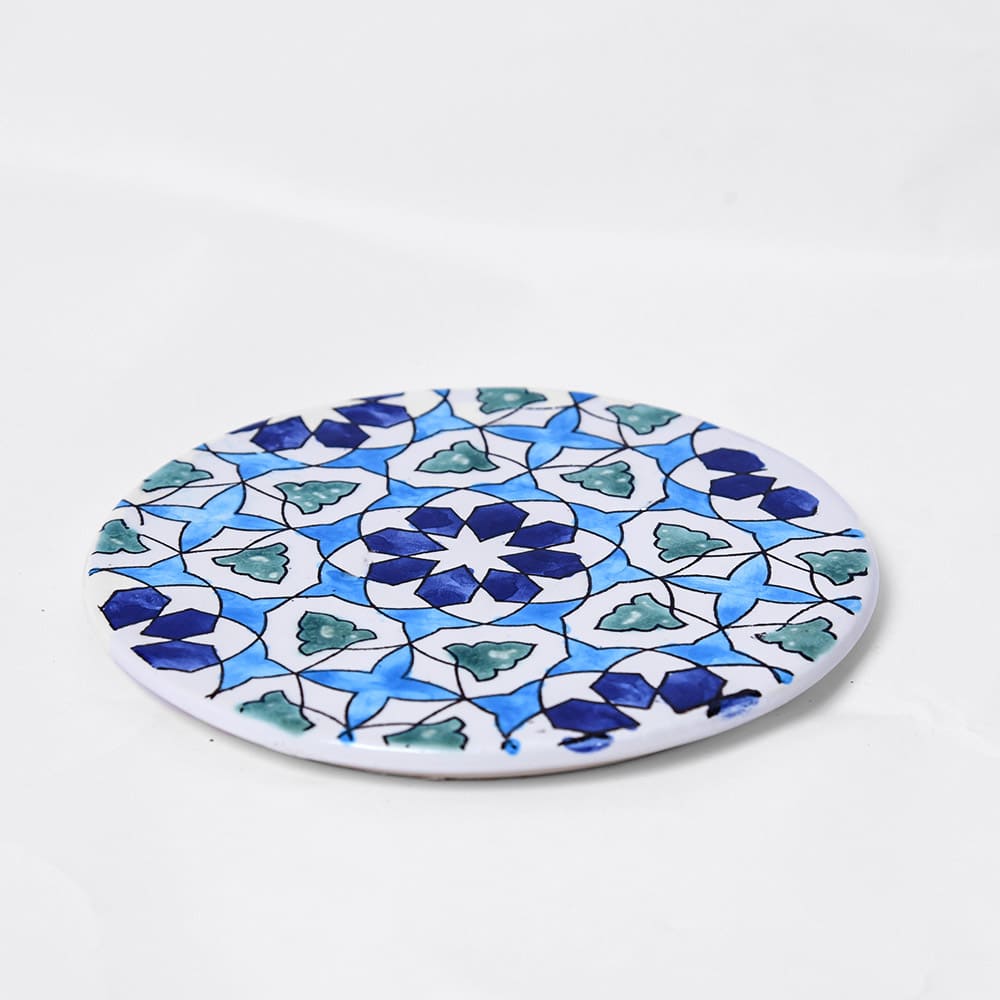 DSC_8223 Sous plat “Rosace Azur” – Céramique décorative orientale – Image 1