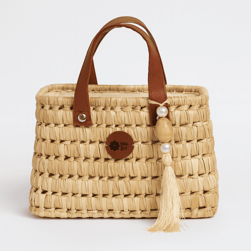 Elyssa C Couffin artisanal en fibre végétale – Elyssa – Image 1