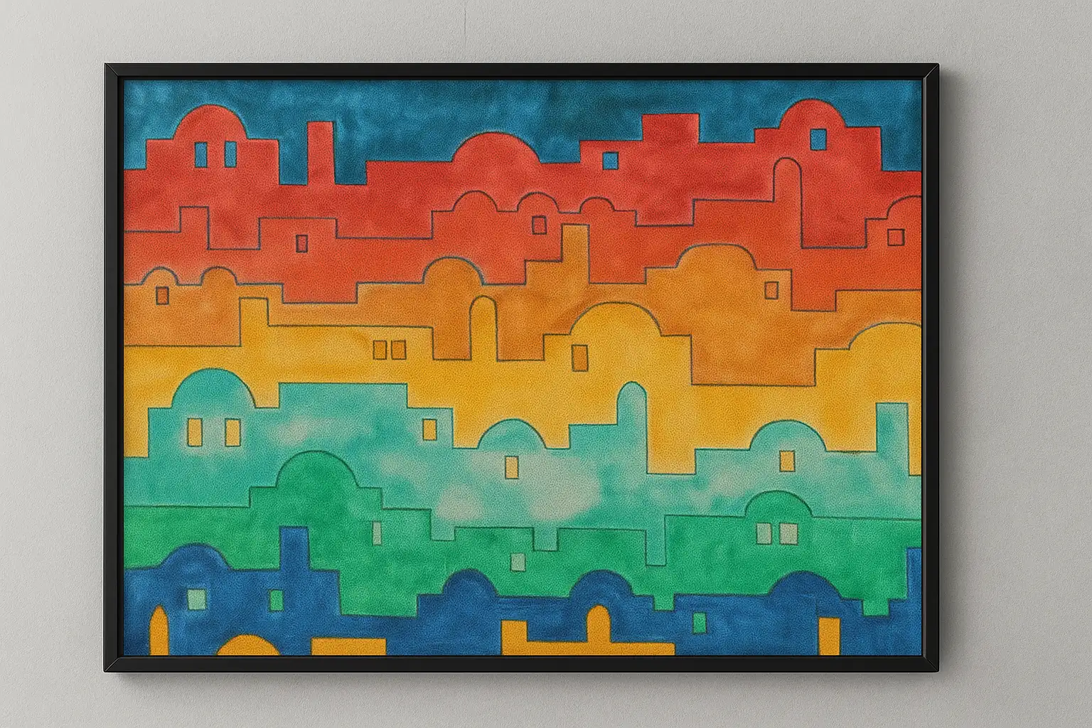 tableau_architecture_tunisienne_min Couleurs de la Médina – Image 1