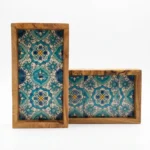 Plateau Méditerranéen – Bois d’Olivier & Faïence Artisanale – Image 2