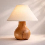 Lampe artisanale en bois de hêtre – Design naturel sculpté à la main