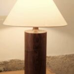 Lampe Cylindre Acajou