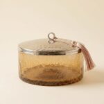 Bonbonnières en verre soufflé & cuivre martelé