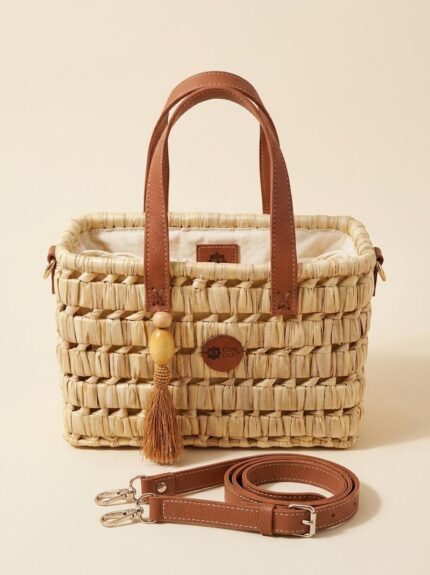 Couffin artisanal en fibre végétale – Elyssa
