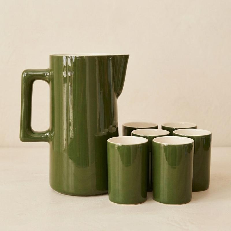 sougui_pichet_set_vert_uni_woocommerce Set d'eau Terra – Image 1