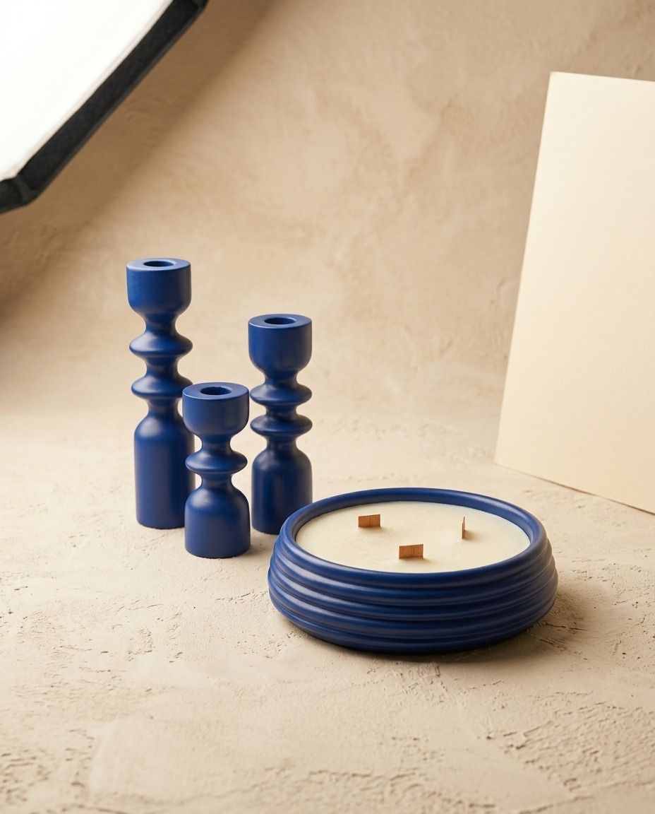 bougeoirs-bougie-parfumee-bleu Collection Azure – Image 1