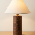Lampe Cylindre Acajou