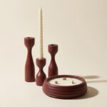 Collection Aura – Bougeoirs & Bougie Artisanale