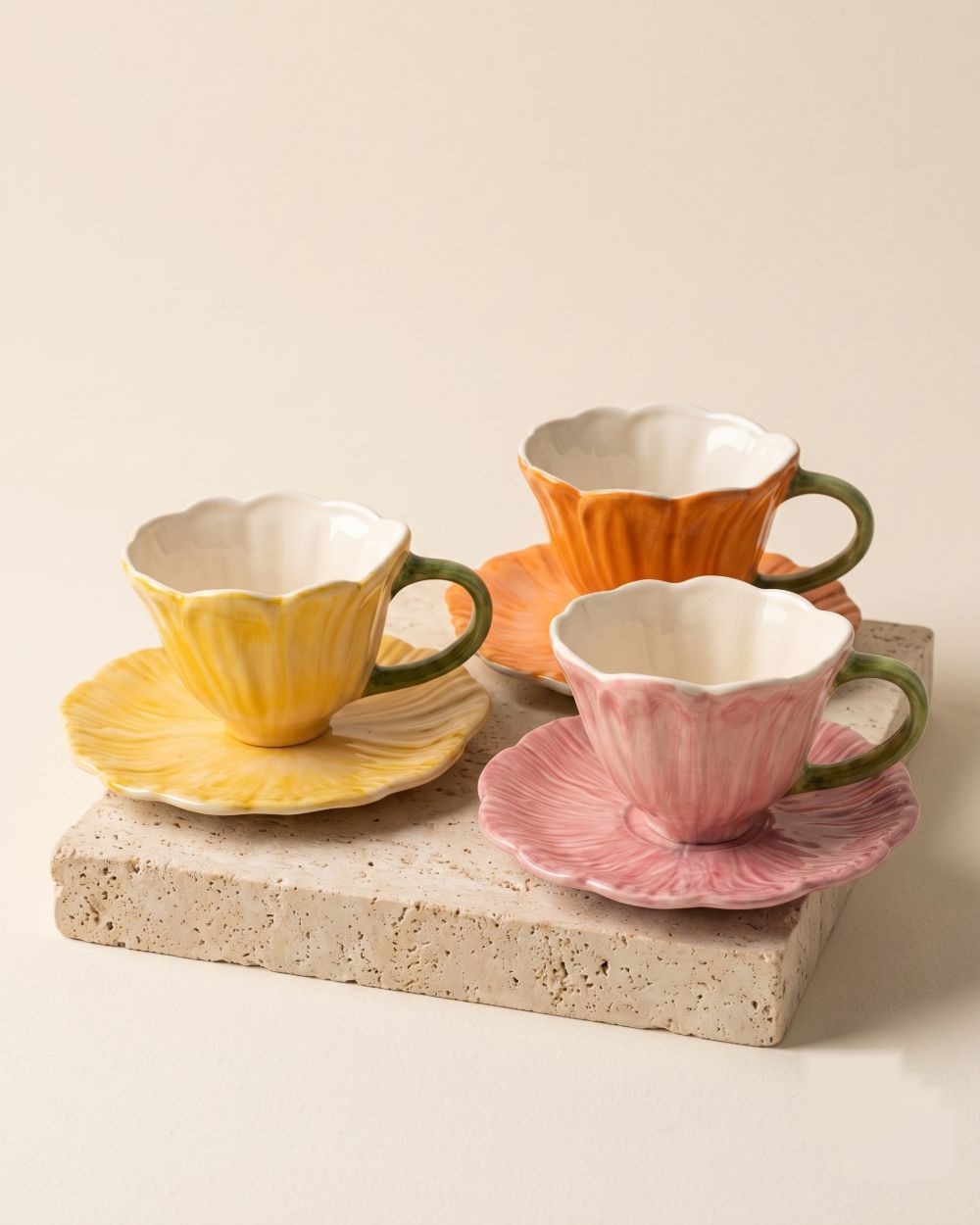 Tasse et sous-tasse tulipe, collection Zahra