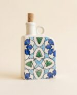 Bouteille Azura en céramique – Motif zellige bleu – Image 2
