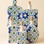 Collection Complète Azura en Céramique – 5 Pièces, Motif Zellige Bleu