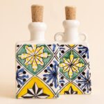 Coffret Duo de Bouteilles en Céramique – Motif Andalou