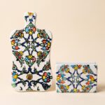 Duo Table Fleurie – Planche et Porte-Serviettes en Céramique