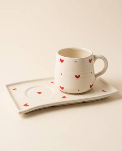 Set "Duo Envoûtant" – Mug et Plateau en Céramique